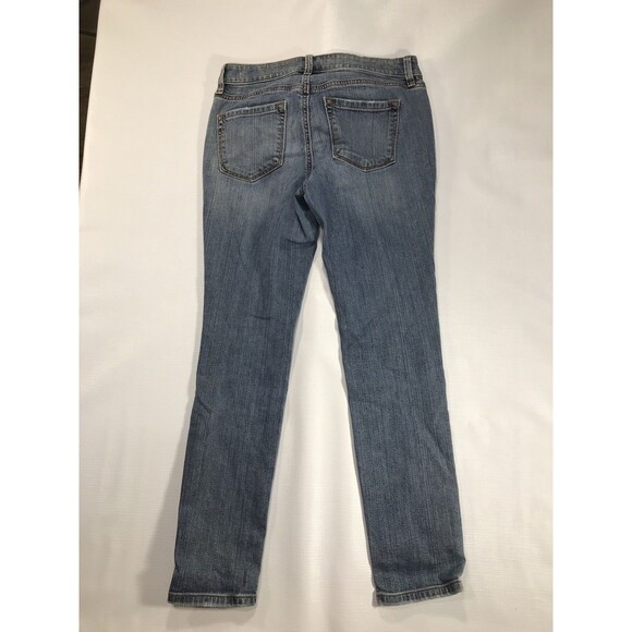 Ann Taylor Loft Jeans Womens Sz 27/4P Petite Modern Skinny Distressed 28" Inseam - Picture 5 of 7